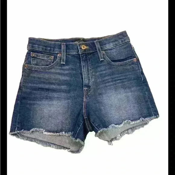J Crew Mercantile Raw Hem Denim Shorts Size 24 NWOT - Picture 1 of 4